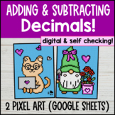 Adding and Subtracting Decimals Digital Pixel Art Google S