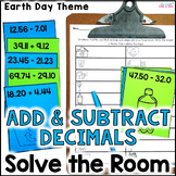 Adding and Subtracting Decimals - Earth Day Math