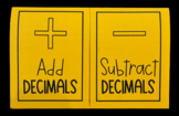 Adding and Subtracting Decimals Editable Foldable Notes