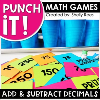 Preview of Adding and Subtracting Decimals Game |  FREE 5th Grade Math Review