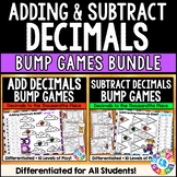 Adding and Subtracting Decimals Game Worksheets Review Est