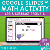 Adding and Subtracting Decimals Google Slides | 5th Grade 
