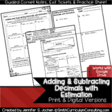 Adding and Subtracting Decimals Guided Cornell Notes - Per