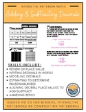 Adding and Subtracting Decimals Guided Notes