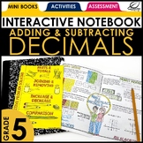 Adding and Subtracting Decimals Interactive Notebook | Editable