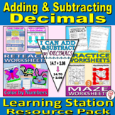 Adding and Subtracting Decimals - Learning Station Resource Pack