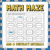 Adding and Subtracting Decimals Math Maze
