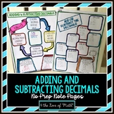 Adding and Subtracting Decimals No Prep Note Pages