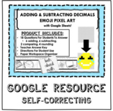 Adding and Subtracting Decimals Pixel Art w/ Google Sheets 