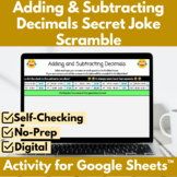 Adding and Subtracting Decimals Self-Checking Joke Activit