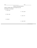 Adding and Subtracting Decimals Task