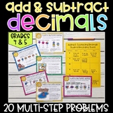 Adding and Subtracting Decimals Task Cards