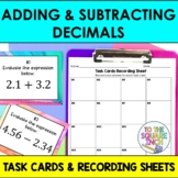 Adding and Subtracting Decimals Task Cards | Math Center P