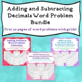 Adding and Subtracting Decimals Word Problem Bundle (With 