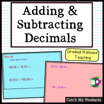 Preview of Adding and Subtracting Decimals for PROMETHEAN Board