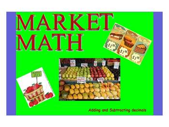 Preview of Adding and Subtracting Decimals in Market Math