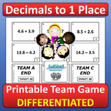 Adding and Subtracting Decimals to One Place (Tenths) Fun 