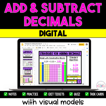 Preview of Add and Subtract Decimals - Digital