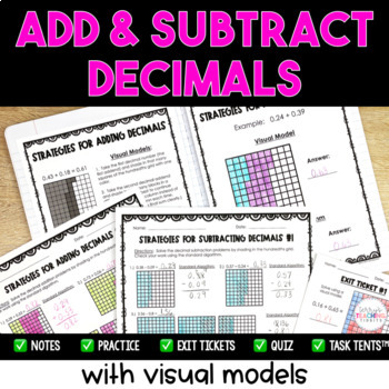 Preview of Add and Subtract Decimals - Printable