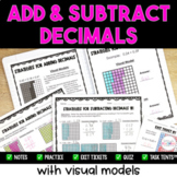 Add and Subtract Decimals - Printable