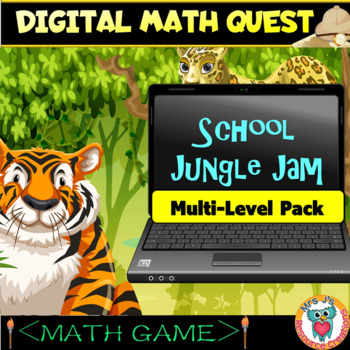 Preview of Adding and Subtracting Digital Math Game: Math Quest - Differentiated Resource