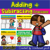 Adding and Subtracting Fraction Bundle . Fraction worksheet