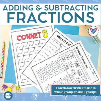 Preview of Adding and Subtracting Fractions Games and Activities