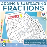 Adding and Subtracting Fractions Games and Activities