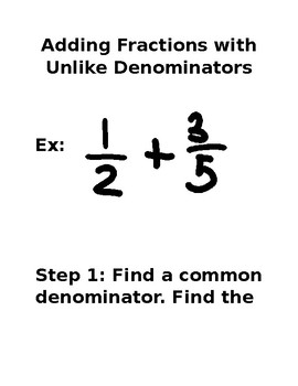 Preview of Adding and Subtracting Fractions