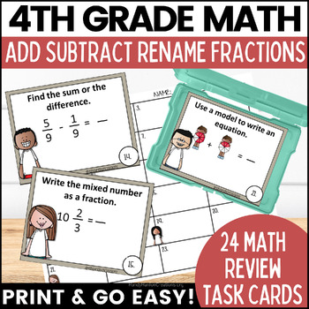 Preview of 4th Grade Go Math Chapter 7 Adding Subtracting and Renaming Fractions