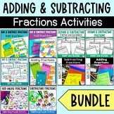 Adding and Subtracting Fractions Activities - Games, Bingo