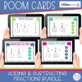 Adding and Subtracting Fractions BOOM Card Bundle | Digita