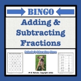 Adding and Subtracting Fractions Bingo (30 pre-made cards!