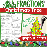 Christmas Math Craft - Adding and Subtracting Fractions Ch