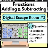 Adding and Subtracting Fractions Digital Escape Room #2 | 