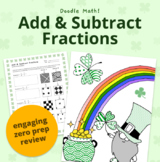 St. Patrick's Day Adding & Subtracting Fractions | Doodle 