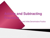Adding and Subtracting Fractions Interactive PwrPt 2
