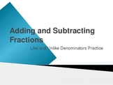 Adding and Subtracting Fractions Interactive PwrPt