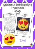 Adding and Subtracting Fractions Love Emoji