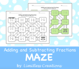 Adding and Subtracting Fractions Maze