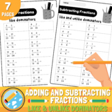 Adding and Subtracting Fractions & Mixed Numbers (Like and