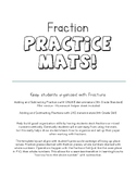 Adding and Subtracting Fractions: Practice Mats, 4th and 5