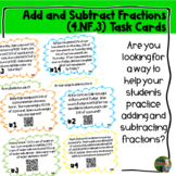 4.NF.3 Adding and Subtracting Fractions Task Cards with an