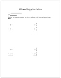 Adding and Subtracting Fractions Quick Quiz