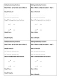 Adding and Subtracting Fractions Step by Step Template