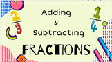 Adding and Subtracting Fractions Student Review Slides