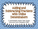 Add and Subtract Fractions Task Cards