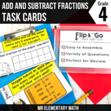Adding and Subtracting Fractions Task Cards 4th Grade Math