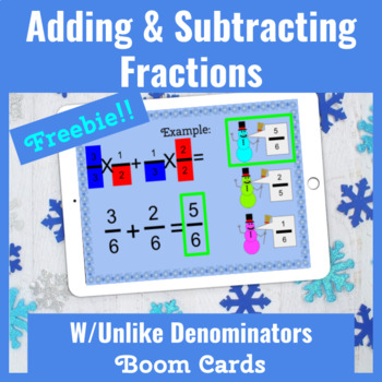 Preview of Adding and Subtracting Fractions W/Unlike Denominators