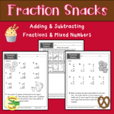 Adding and Subtracting Fractions and Mixed Numbers Workshe